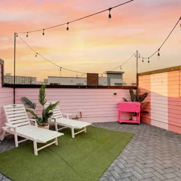 The Pink Palace | Rooftop Deck | Bachelorette HQ - Image 1