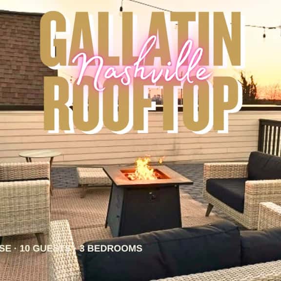 East Nash 3BR/3.5BA | Rooftop Fire Pit + Views - Image 1