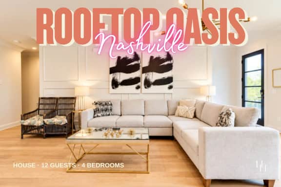 4BR Nashville Oasis w/ Rooftop Skyline Views - Image 2